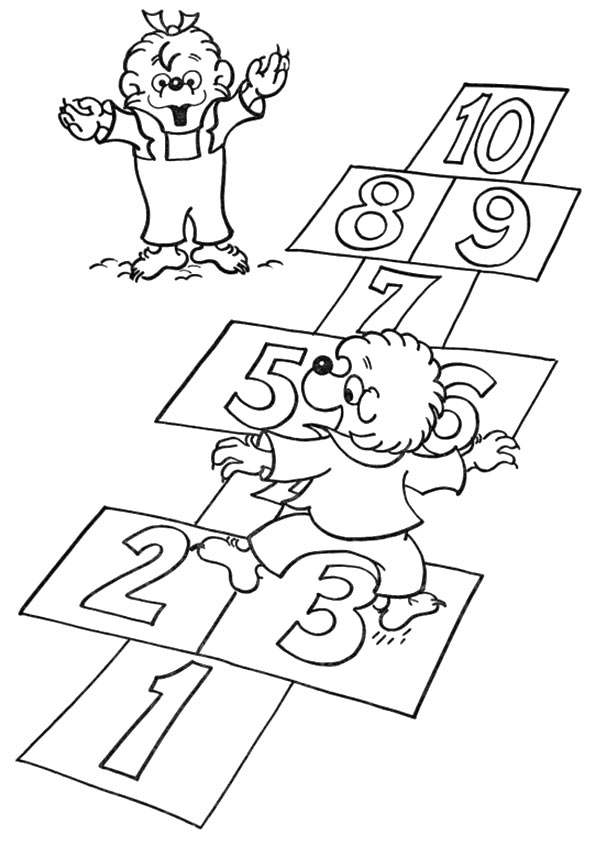 Plansa de colorat cu Ursul Berenstain 38 32